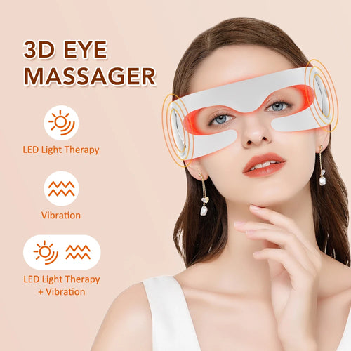 3D Eye Massager Red Light Therapy Device for Relieving Eye Fatigue and Dark Circles at Home