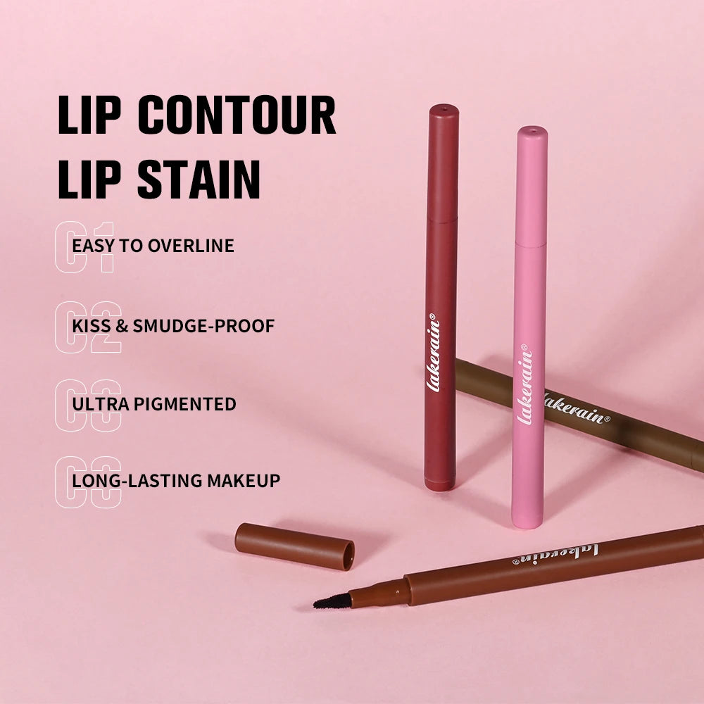 Lip Contour Stain Pen Long Lasting Waterproof Makeup for Daily Beauty and Travel - 3