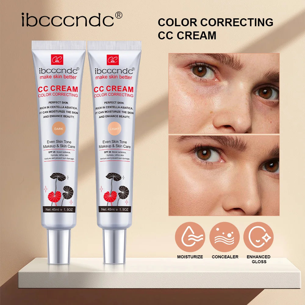 Color Correcting CC Cream Moisturizing Foundation for Natural Skin Coverage Daily Use