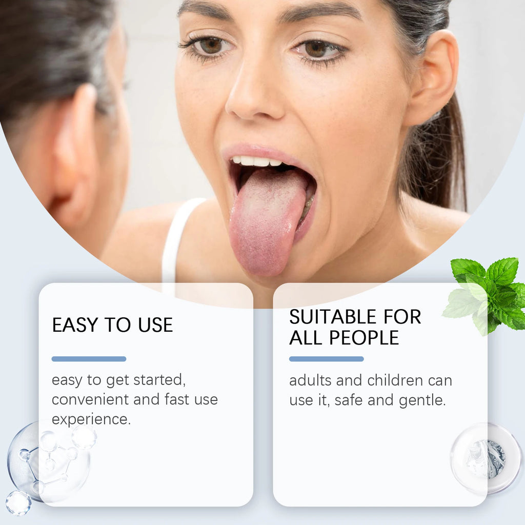Tongue Cleaner Kit Remove Tongue Coating and Bad Breath for Daily Oral Hygiene Care