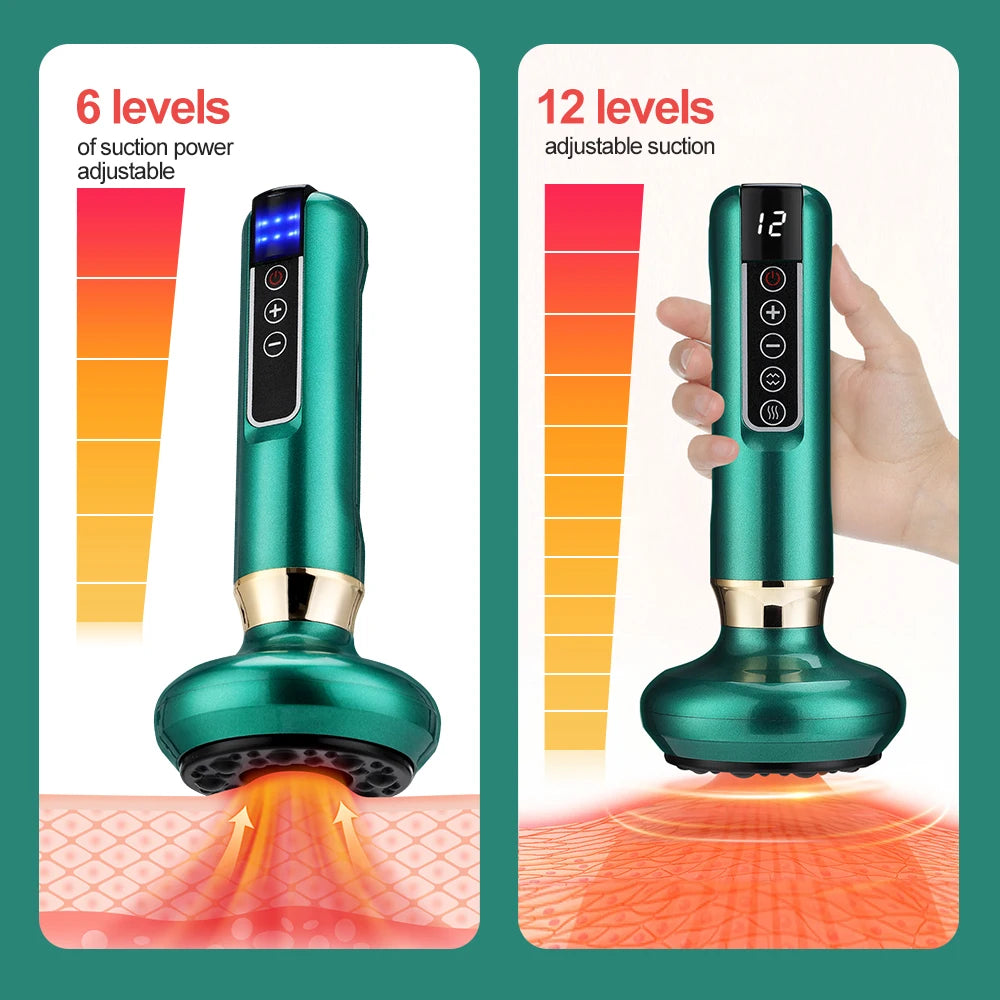 Electric Cupping Massager Scraping Tool Heated Meridian Device for Body Relaxation - 21