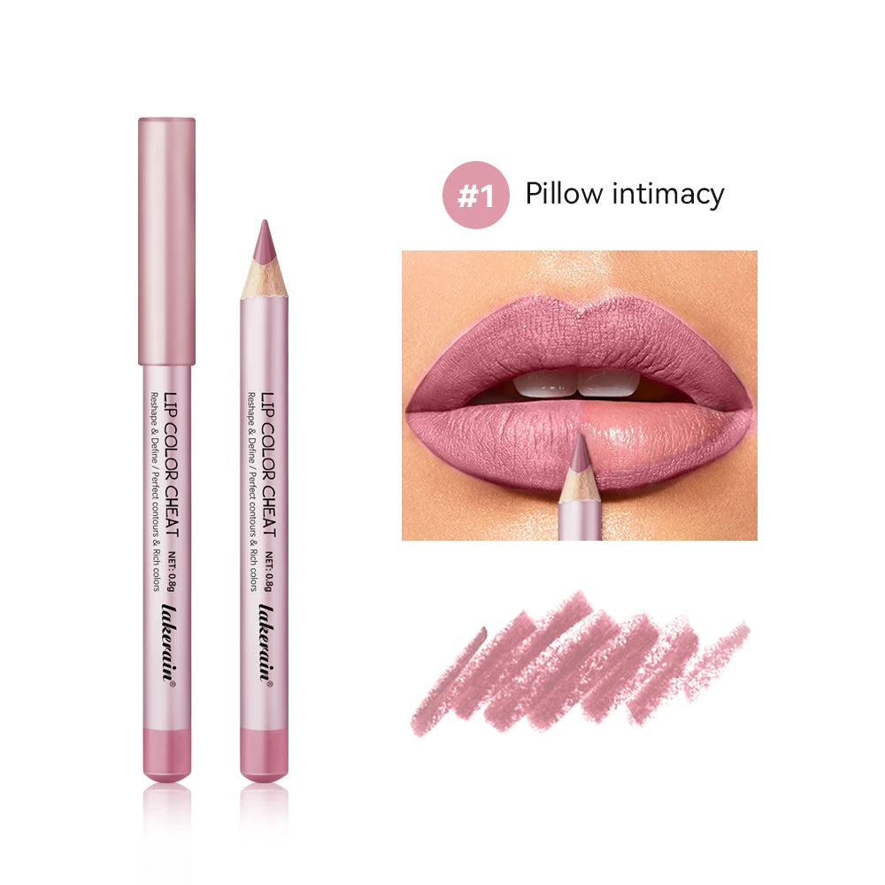 Matte Lip Liner Pencil Waterproof Contour Set for Women to Define Lips at Work or Parties - 24