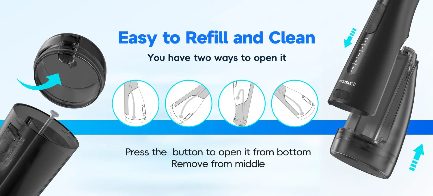 Electric Oral Irrigator Portable Water Flosser with 5 Cleaning Modes for Daily Dental Care - 12