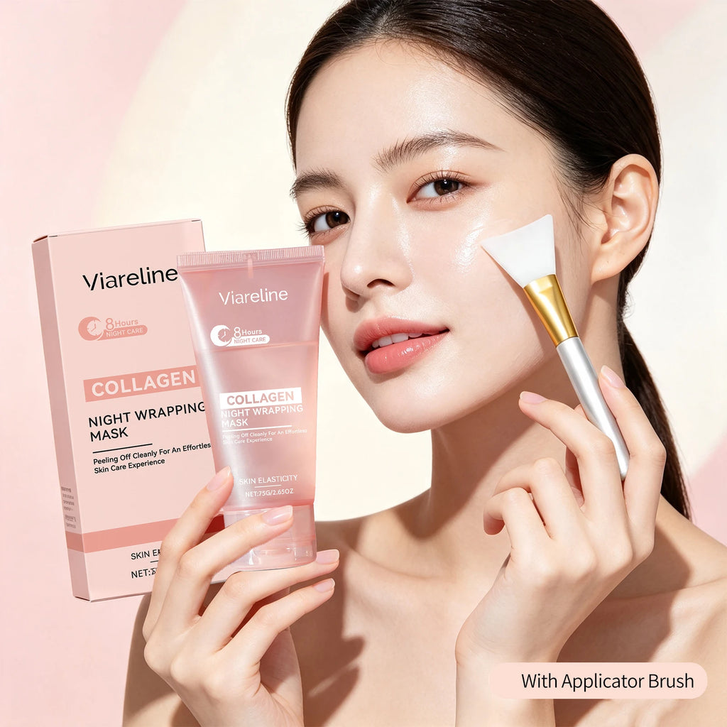 Collagen Night Wrapping Mask Firming Peel Off Treatment for Unisex Face Care