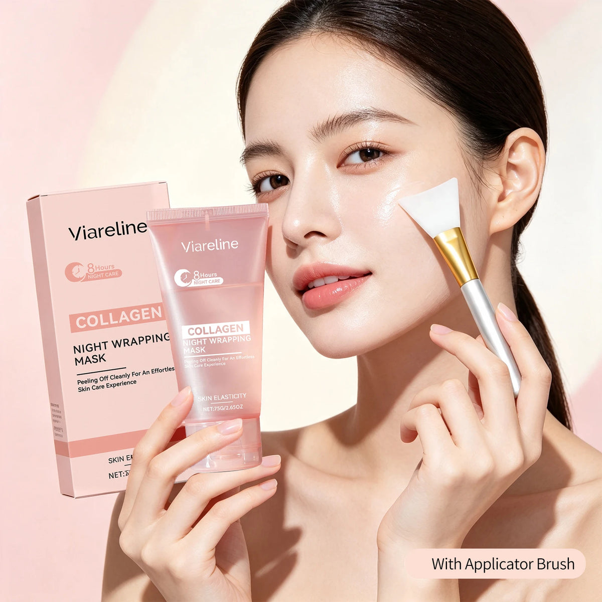 Collagen Night Wrapping Mask Firming Peel Off Treatment for Unisex Face Care