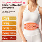 Menstrual Heating Pad Portable Vibration Massage Belt for Women at Home or Office