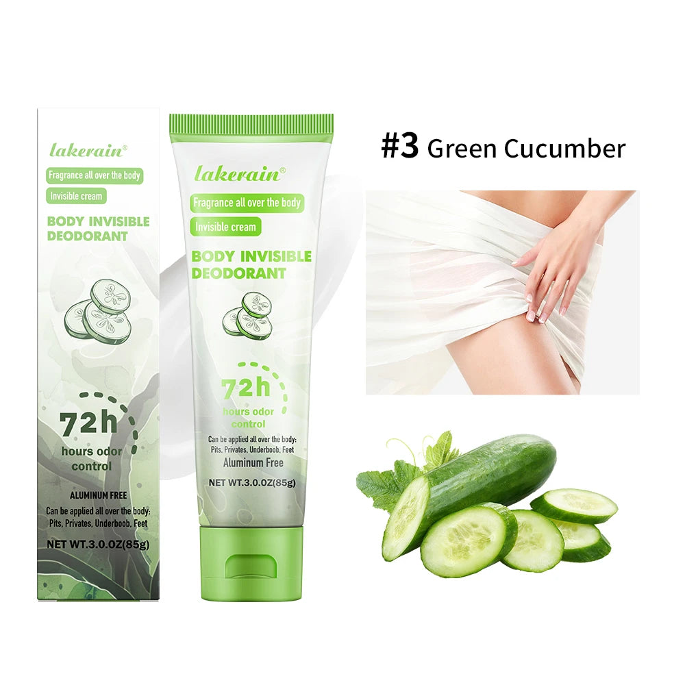Body Invisible Deodorant Cream Long Lasting Odor Control for Unisex Daily Use