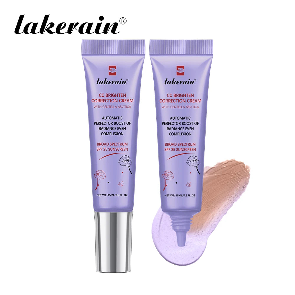 Color Correcting CC Cream Moisturizing Foundation for Women Daily Makeup Routine and Skin Care