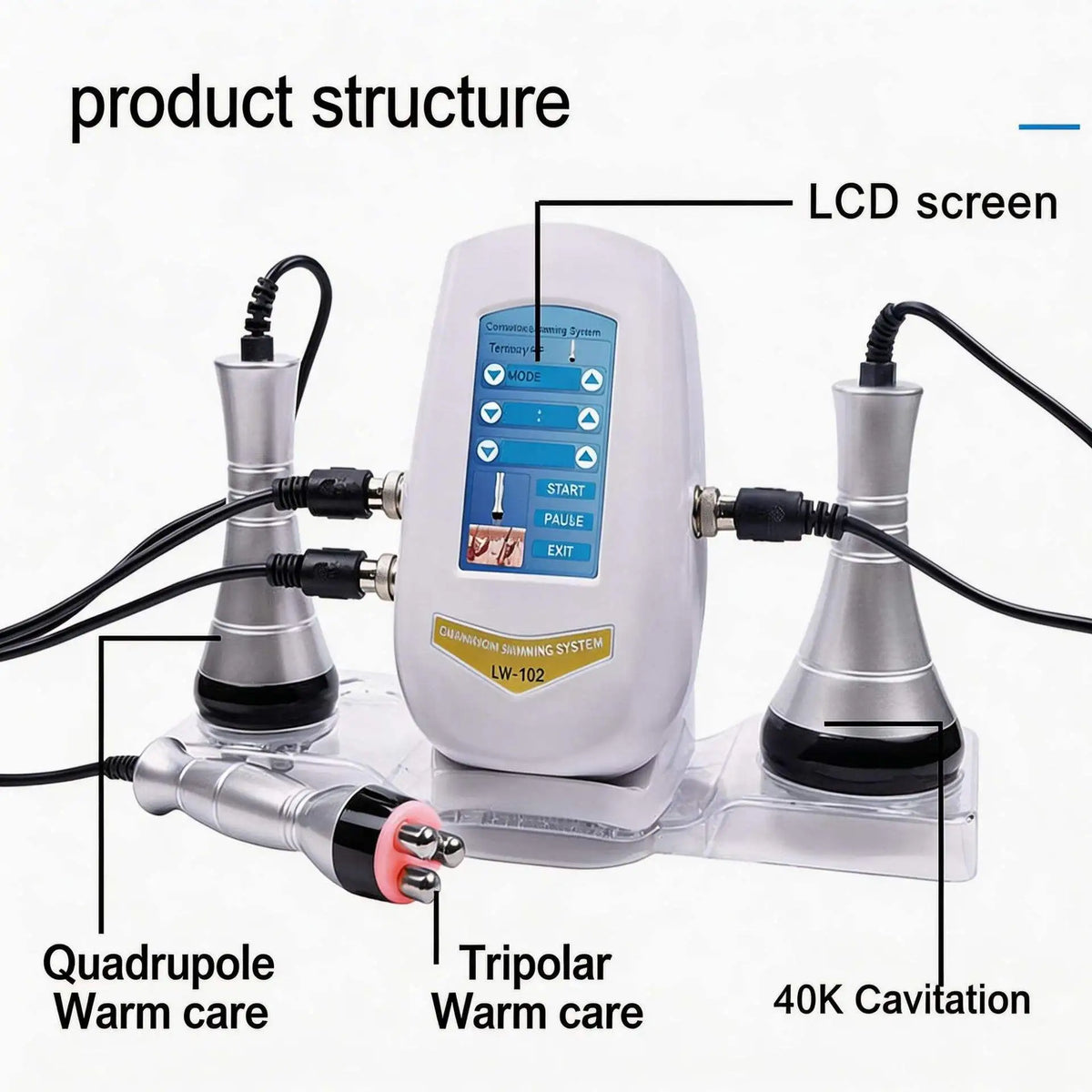 Cavitation Slimming Machine Ultrasonic Body Shaping Device for Home Skin Tightening Beauty
