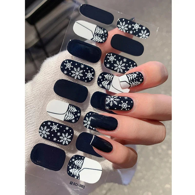 Christmas Nail Art Stickers Holiday Snowflake Decals for Women during Winter - 11