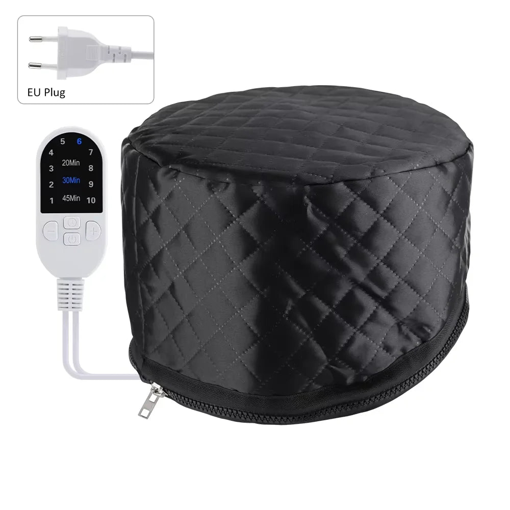 Hair Steamer Cap with Adjustable Temperature and Timer for Deep Conditioning at Home Treatment - 15