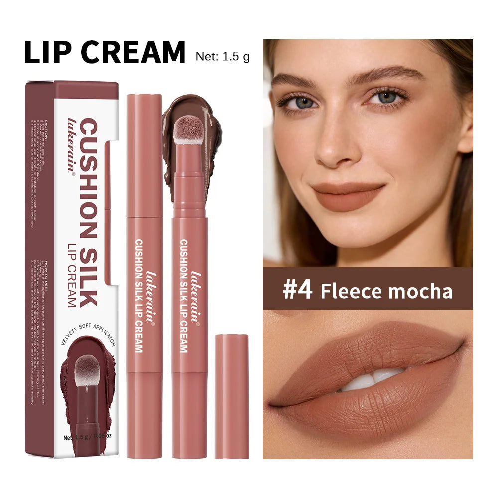 Air Cushion Lip Cream Waterproof Matte Lip and Blush for Daily Makeup and Travel