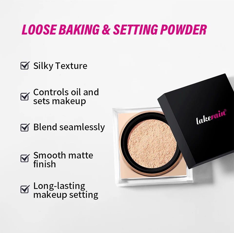 Loose Baking and Setting Powder Oil Control Matte Finish for Women Face Makeup