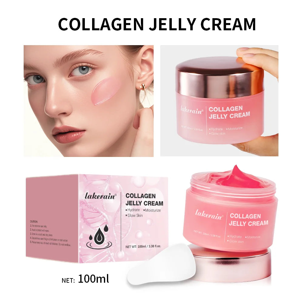 Collagen Jelly Cream Deep Hydration Moisturizing Gel for Unisex Skin Tightening Face Routine