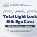 Silk Sleep Mask Blackout Eye Cover Adjustable Soft Sleeping Aid for Women Traveling and Naps
