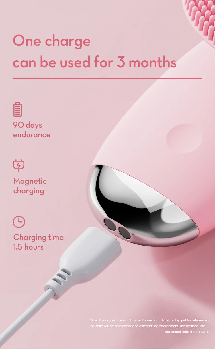 Electric Facial Cleansing Brush Sonic Vibration Scrubber for deep pore cleaning at home - 15