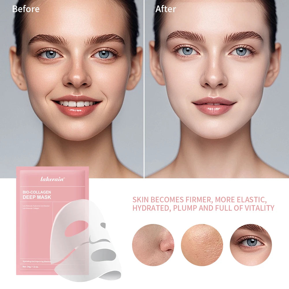Bio Collagen Deep Mask Pore Minimizing Hydrating Skincare for Women Day and Night Use