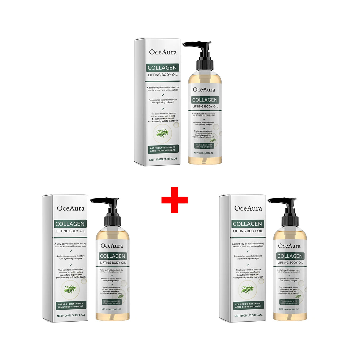 Collagen Body Firming Massage Oil Tightening Hydrating Care for Women and Men Daily Routine