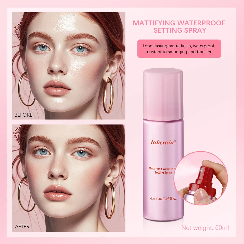 Mattifying Setting Spray Long Lasting Waterproof Oil Control for Daily Makeup and Special Events