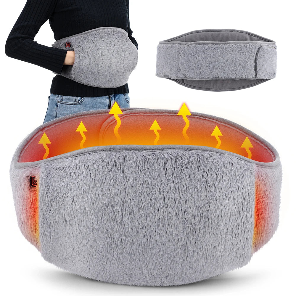 Electric Heating Pad with Hand Pockets Adjustable Warm Wrap for Waist Back at Home - 16