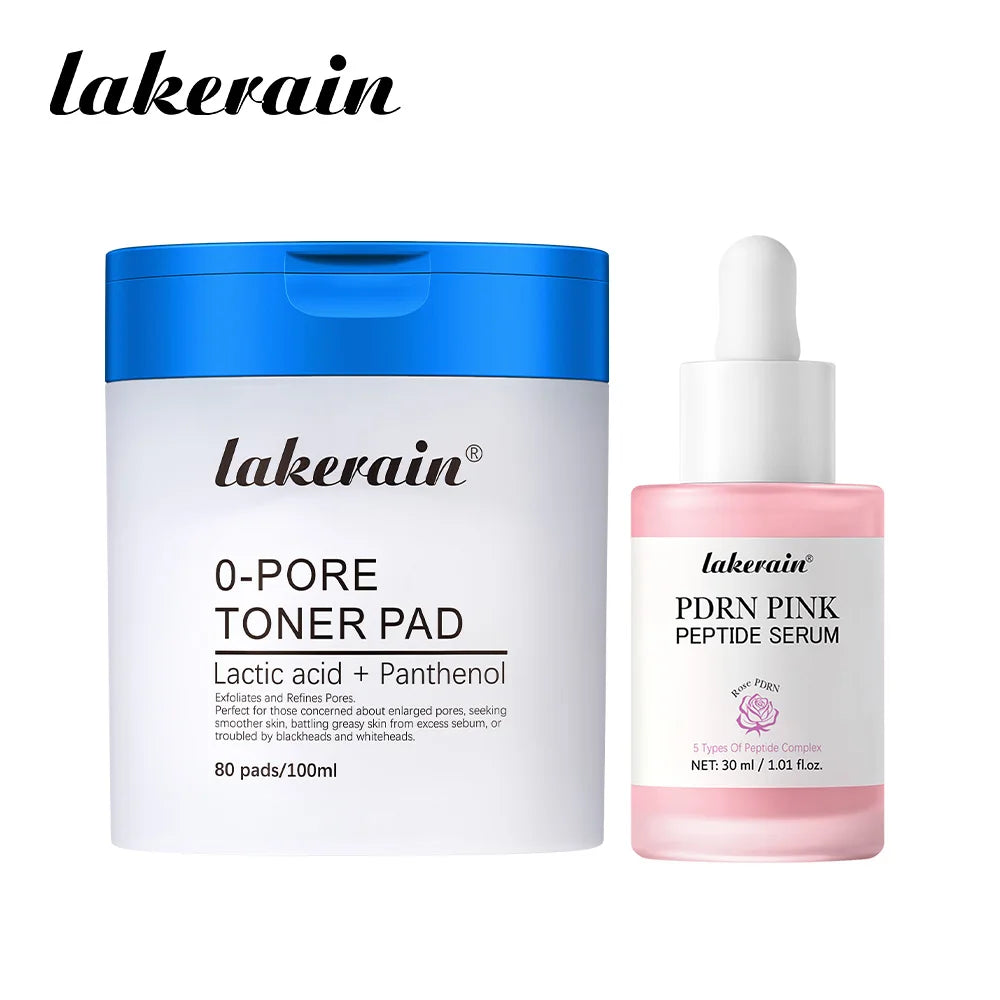 Pore Toner Pad and Peptide Serum Set Deep Moisturizing Glow for Unisex Daily Facial Skin Care - 31