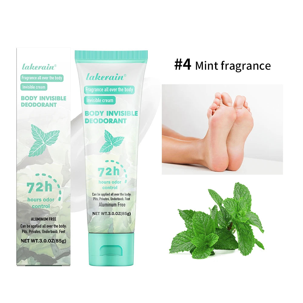 Body Deodorant Cream Long Lasting Odor Control Antiperspirant for Women and Men Daily Use