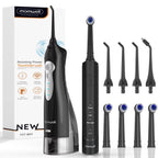 Electric Toothbrush Water Flosser Combo Rechargeable Oral Irrigator for Adults