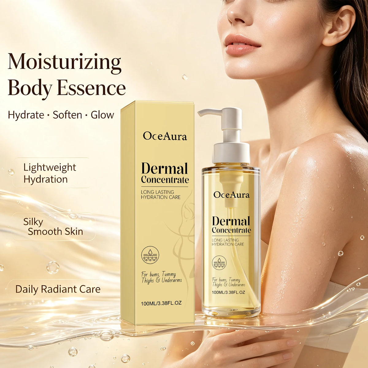 Body Care Moisturizing Serum Soften Dry Skin and Brighten Dull Tone for Unisex Body Areas