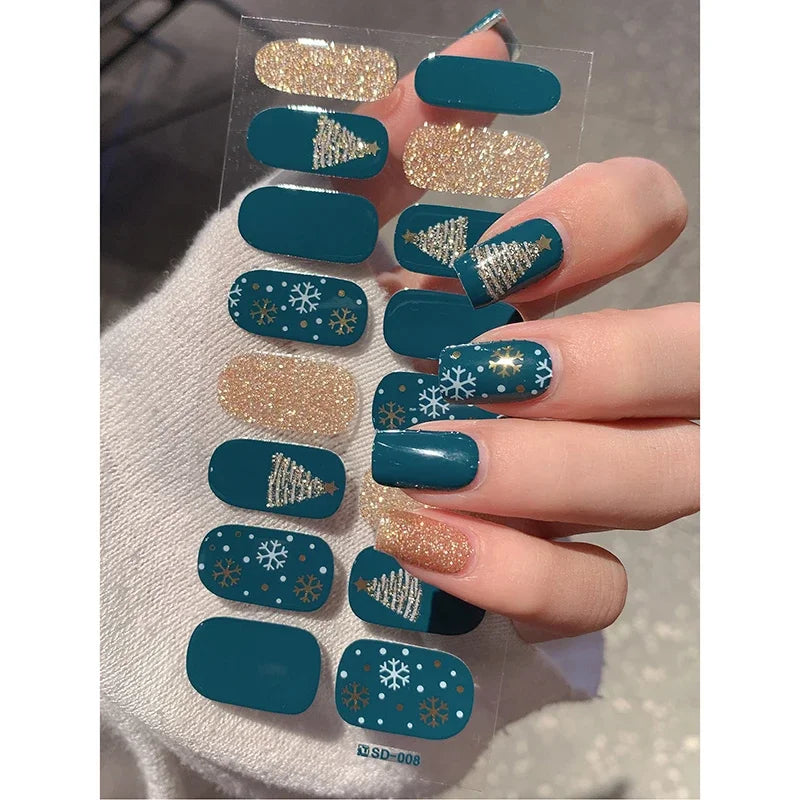 Christmas Nail Art Stickers Holiday Snowflake Decals for Women during Winter - 27