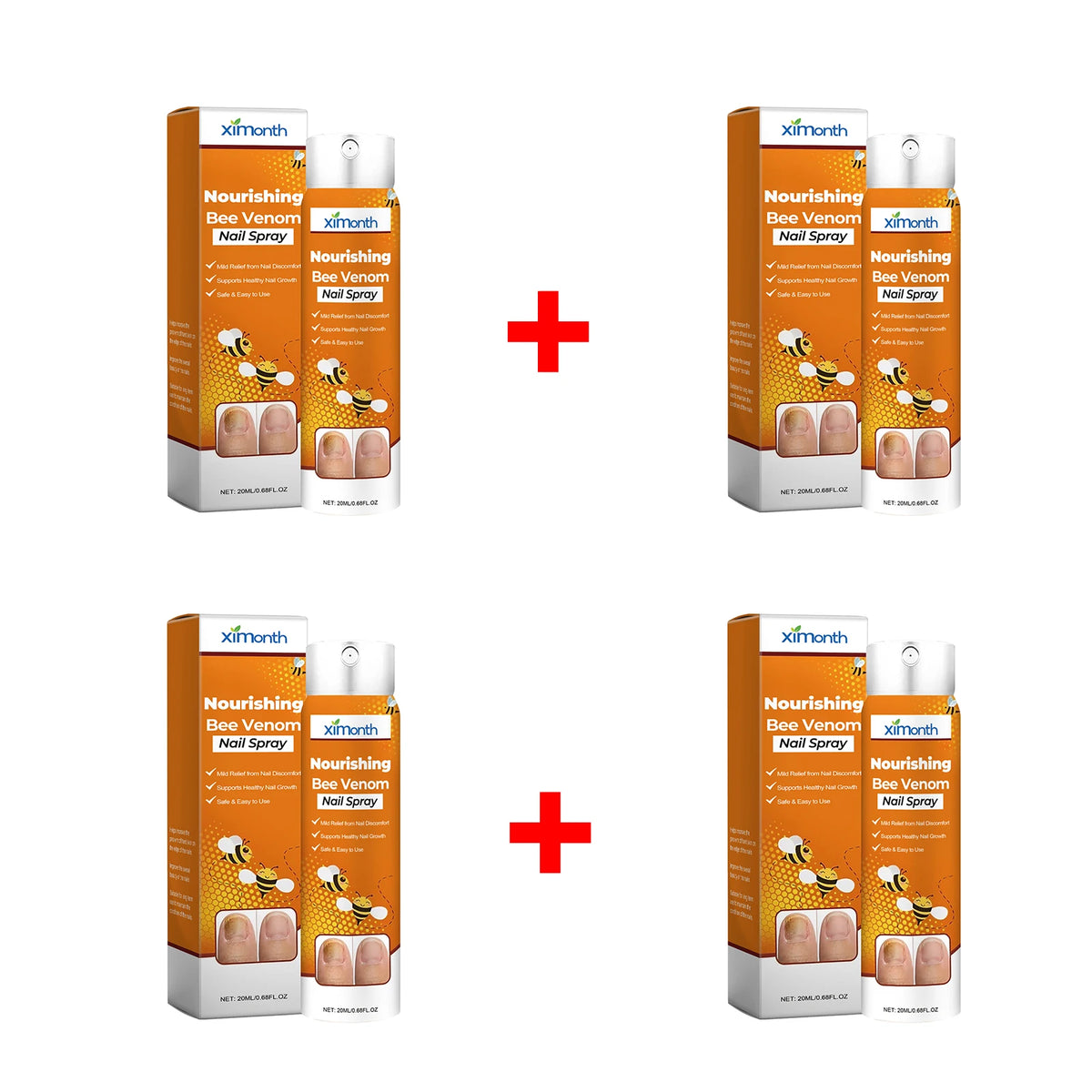 Bee Venom Nail Spray for Weak Brittle Nails Nourishing Treatment for Fingernails and Toenails
