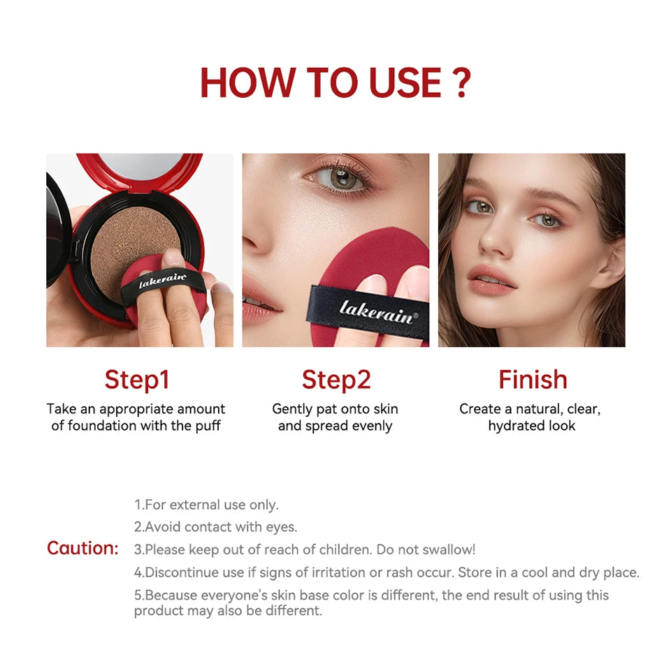 Cushion Foundation Long Lasting Coverage and Sun Protection for Daily Face Makeup
