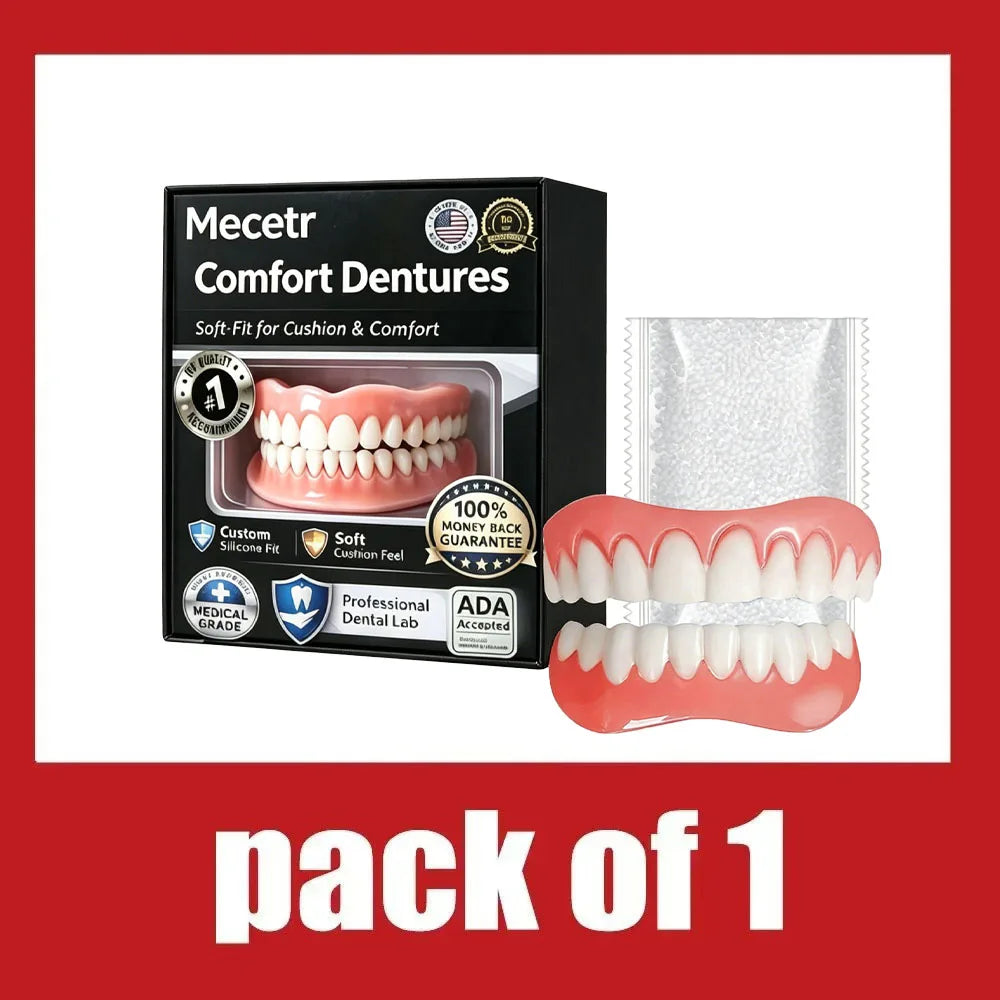 Adjustable Full Mouth Dentures Natural Silicone Fake Teeth for Adults and Elderly