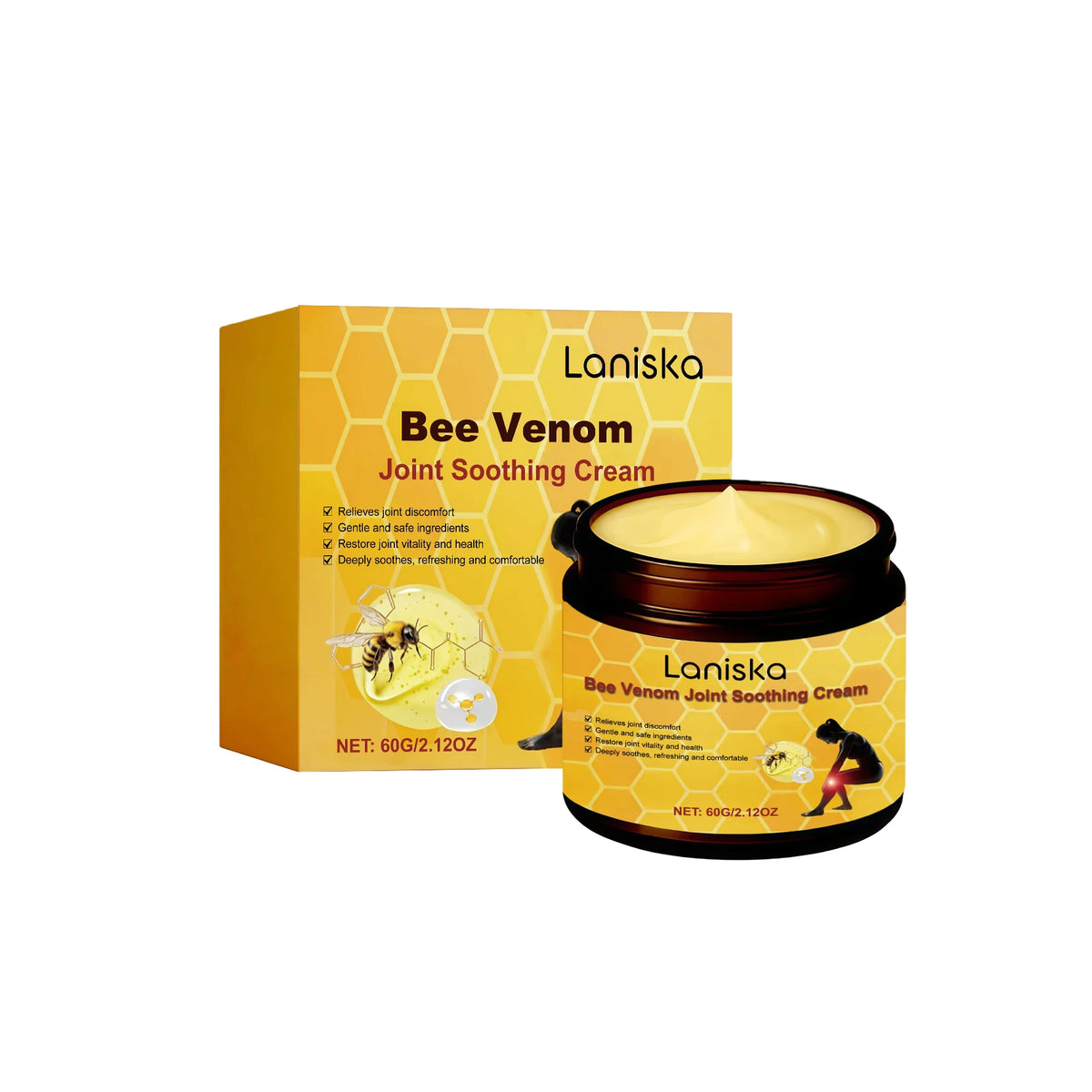 Bee Venom Joint Soothing Cream Natural Massage Balm for Body Muscles and Daily Joint Support