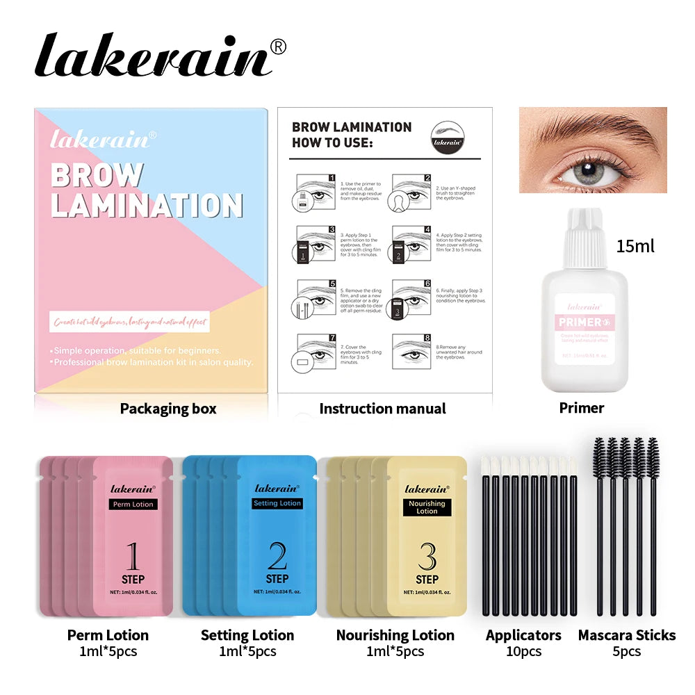 Brow Lamination Kit Fuller Thicker Eyebrows for Women at Home Professional Beauty Styling
