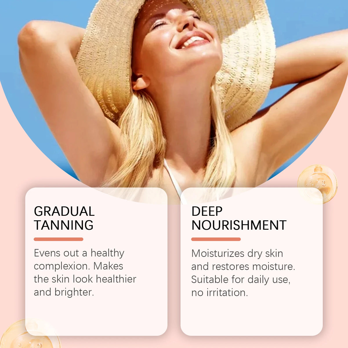 Body Tanning Cream Sunbed Accelerator for Deep Hydration and Radiant Skin Tone All Summer Long
