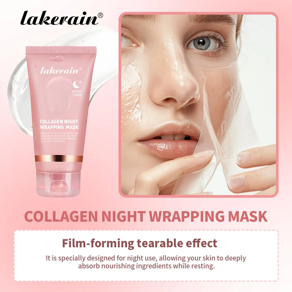 Collagen Turmeric Peel Off Facial Mask Deep Hydration Night Care for Women at Home