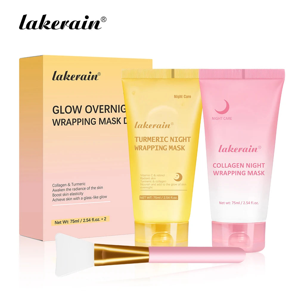 Collagen Turmeric Peel Off Facial Mask Deep Hydration Night Care for Women at Home