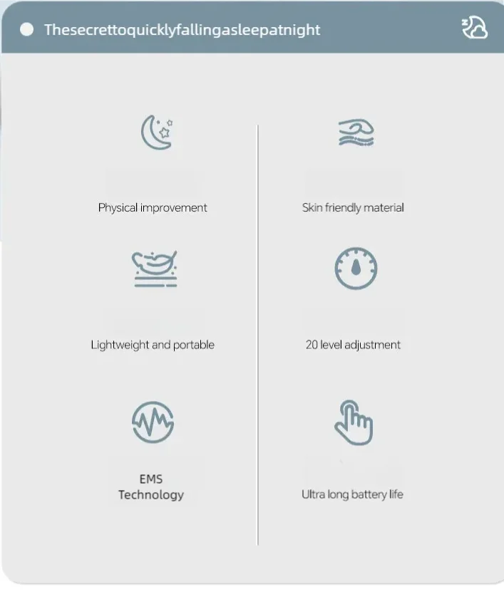 Microcurrent Sleep Aid Device EMS Pulse Massager for Restful Sleep and Anxiety Relief at Home
