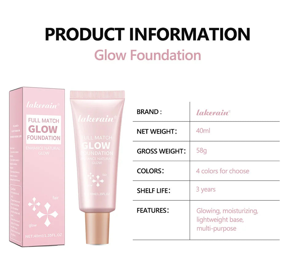 Liquid Glow Foundation Moisturizing Highlighter Base for Radiant Skin and Face Body