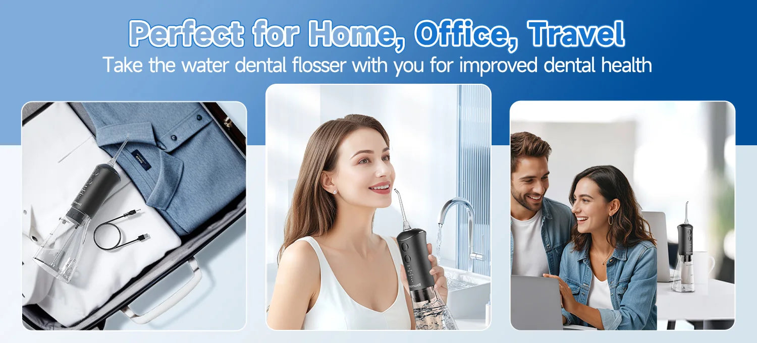 Water Flosser Teeth Cleaner Rechargeable Oral Irrigator for Adults at Home or Travel - 14