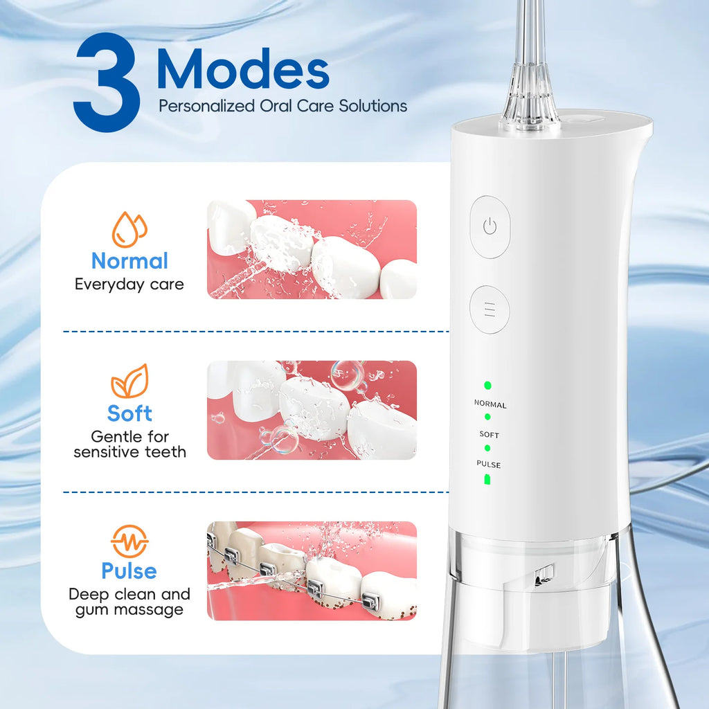 Portable Water Flosser Rechargeable Oral Irrigator for Adults at Home or Travel