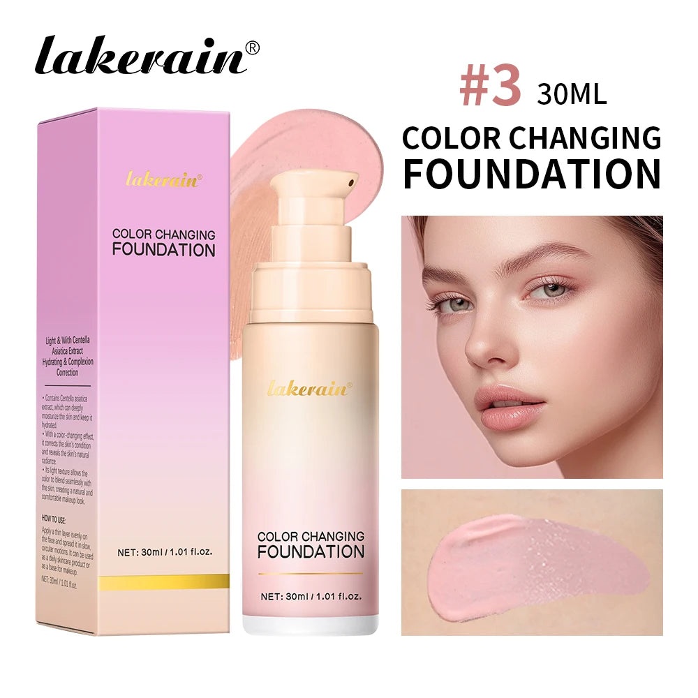 Color Changing Foundation Moisturizing Liquid Base for Women Daily Makeup - 21