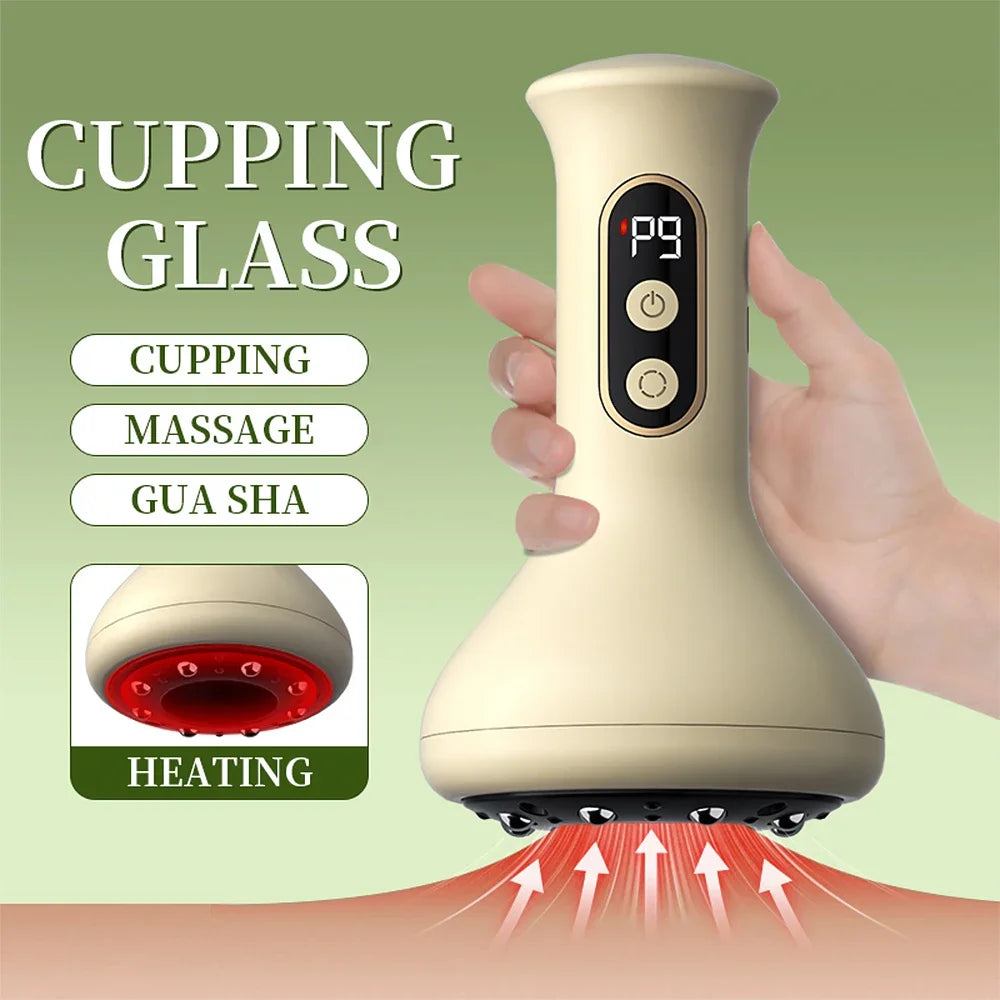 Electric Cupping Massager Scraping Tool Heated Meridian Device for Body Relaxation - 4