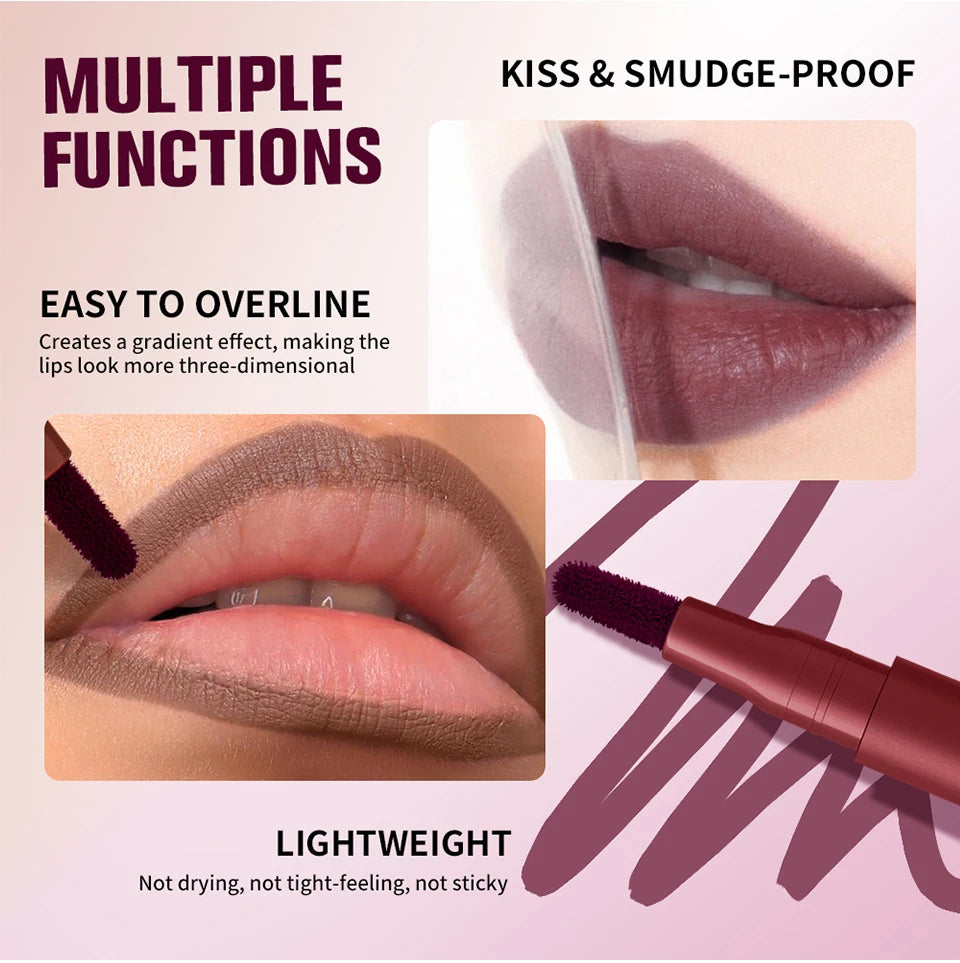 Lip Contour Stain Pen Long Lasting Waterproof Makeup for Daily Beauty and Travel - 10