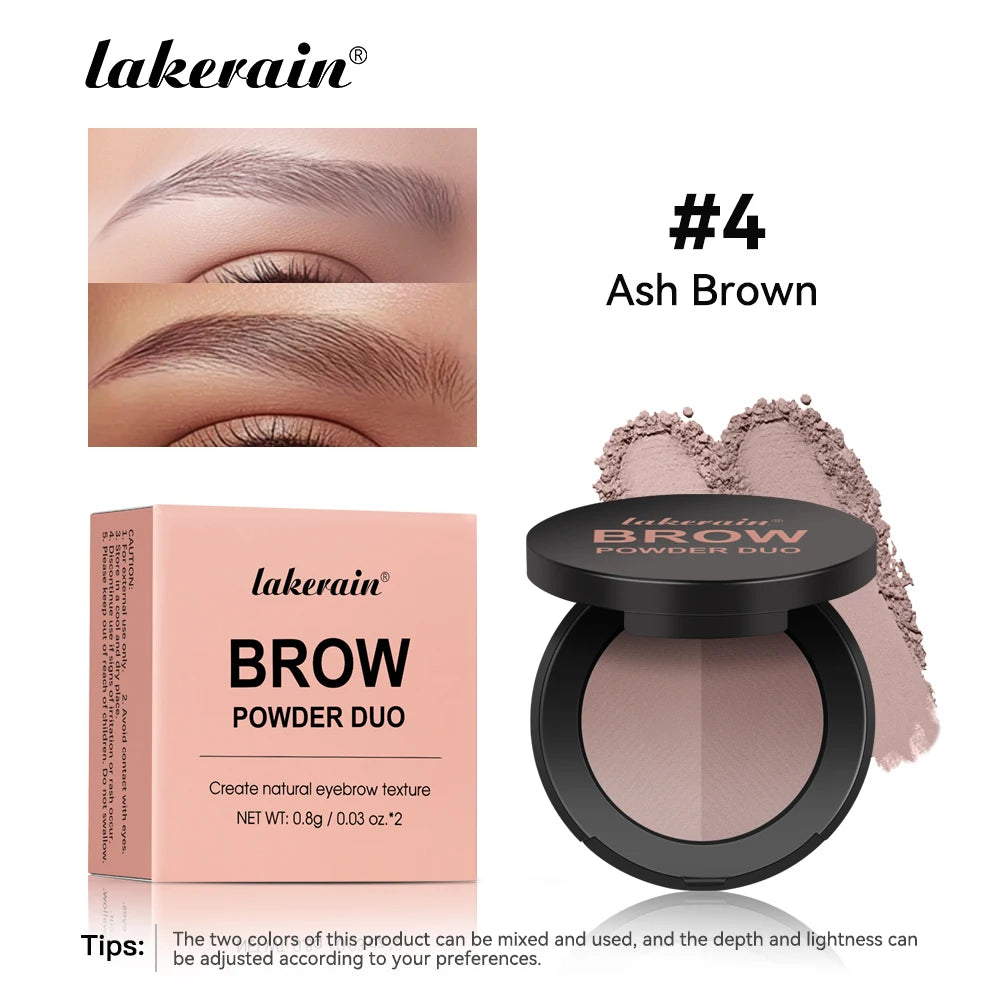 Brow Powder Duo Waterproof Contour Palette for Natural Eyebrow Definition and Face Makeup