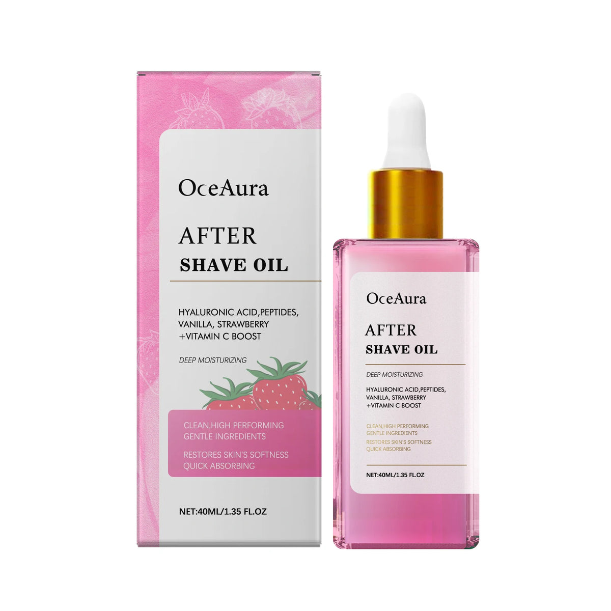 After Shave Oil Strawberry Scented Soothing Serum for Women Skin Care After Hair Removal