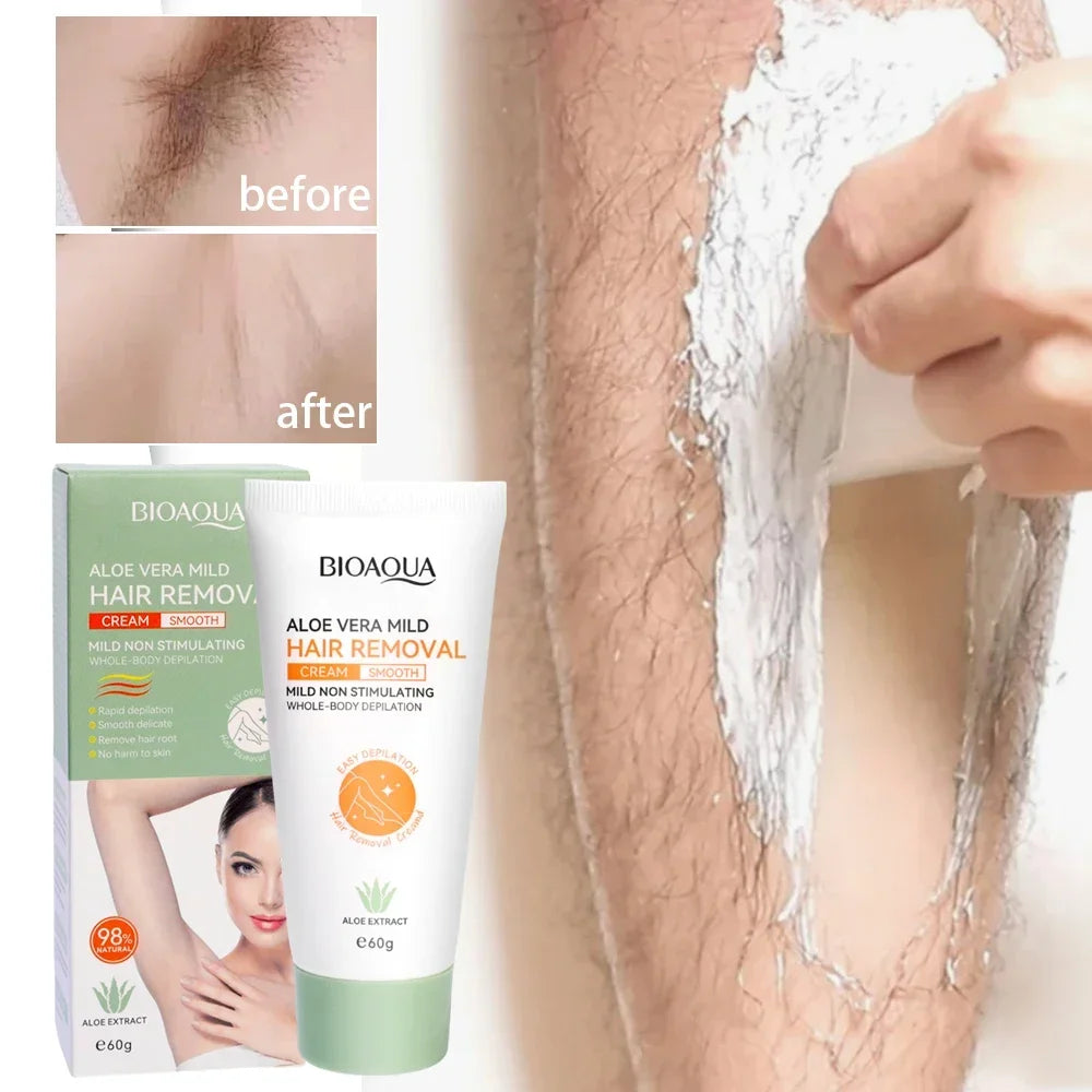 Hair Removal Cream Painless Aloe Vera Inhibitor for Women and Men Body Care