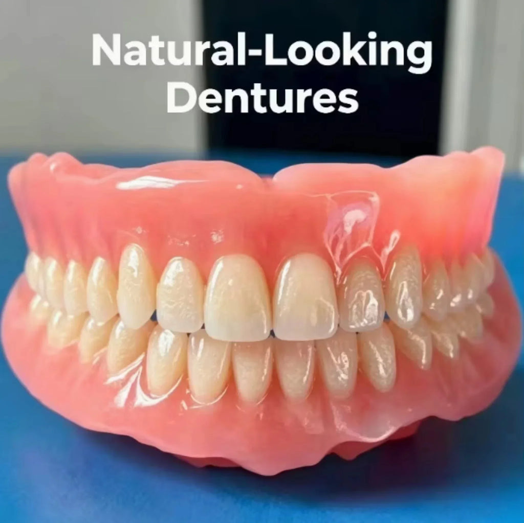 Full Mouth Denture Set Soft Silicone Reline False Teeth for Adults at Home Daily Comfort Use