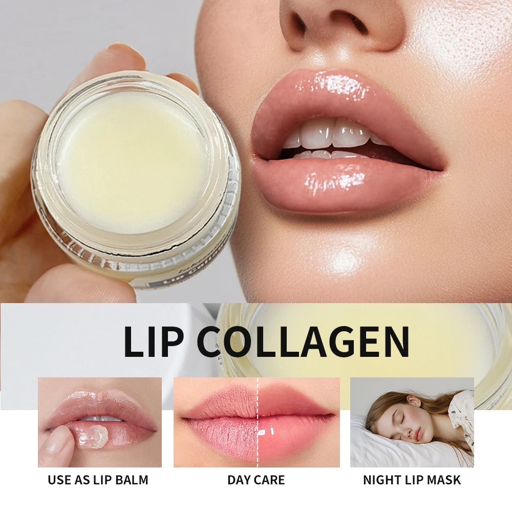 Collagen Lip Mask Moisturizing Hydrating Treatment for Dry Lips Day and Night Care