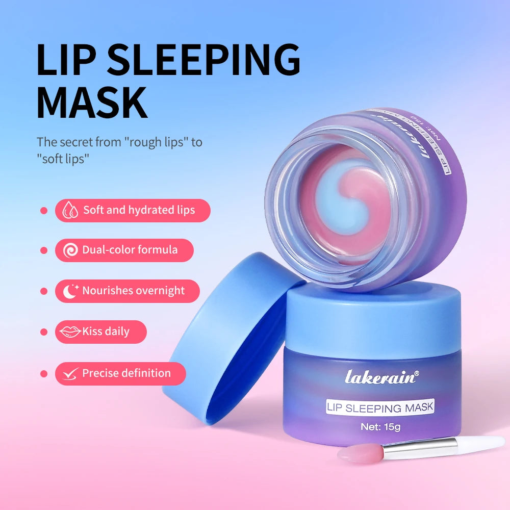 Lip Sleeping Mask Hydrating Dry Cracked Lips Treatment for Women and Men at Night